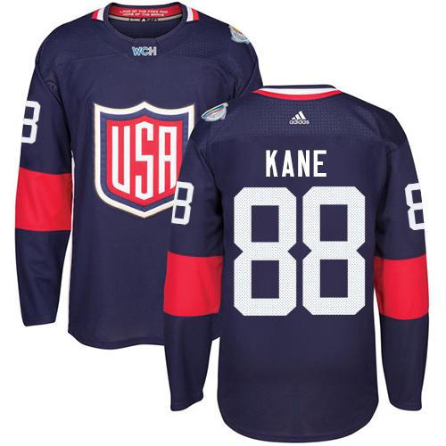 Team USA #88 Patrick Kane Navy Blue 2016 World Cup Stitched Youth NHL Jersey